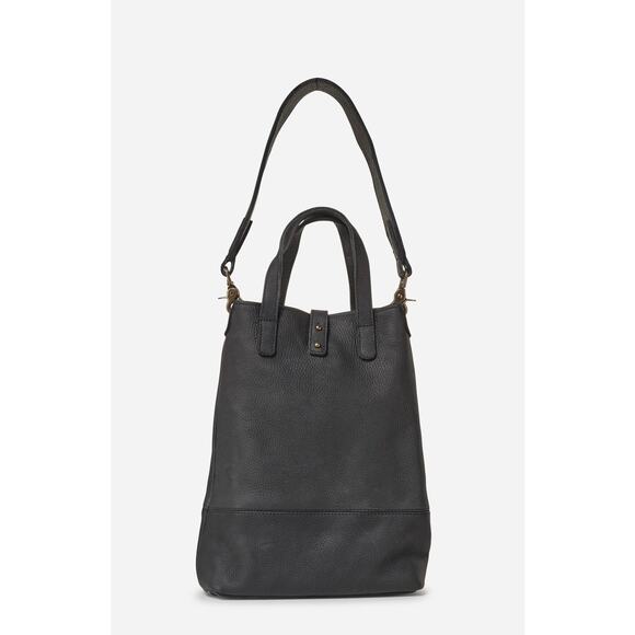 New Parker Clay Valley Wine Tote Leather Black Cylindrical Two Bottles - Picture 1 of 14